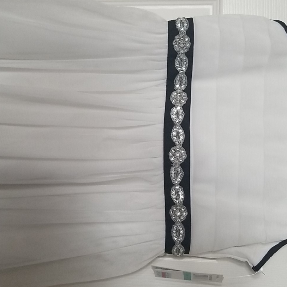 Girls white and black holiday dress - Picture 2 of 3